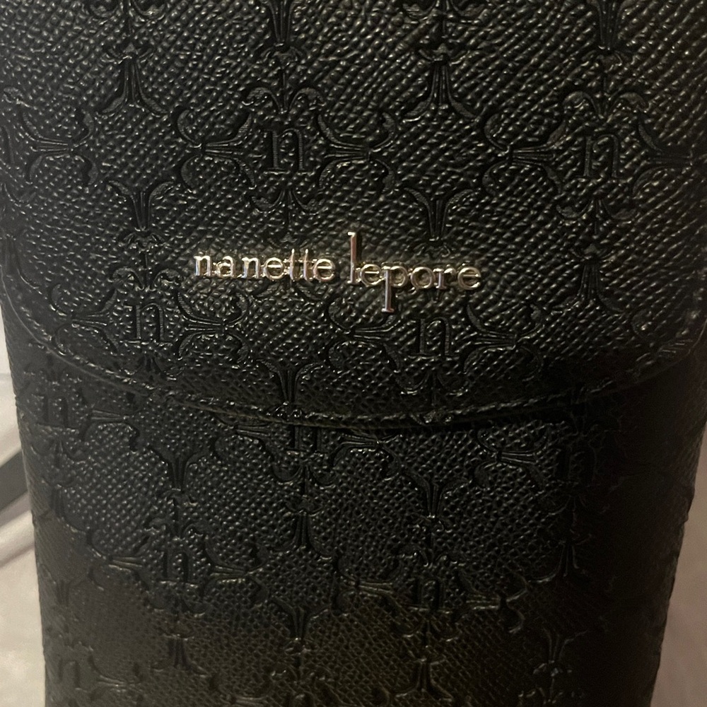 Nanette Lepore Black Textured Crossbody Bag - Picture 2 of 8
